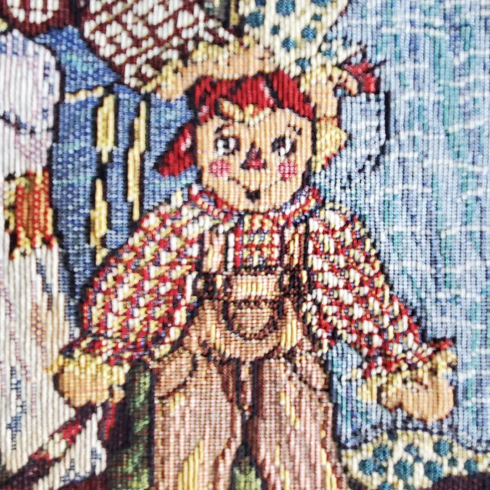 4 Scarecrow Placemats By Grigs Fall Autumn Pumpkins Dog Tapestry Cute 2001 Vtg